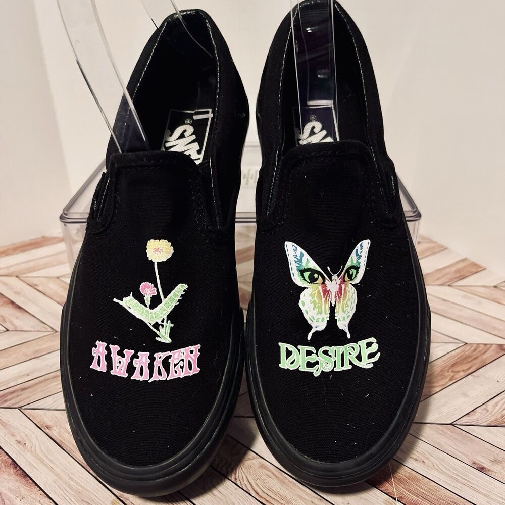 VANS Slip On Morph Blackout Platform M 4 W 5.5 Awaken Desire‎ Glows in the Dark